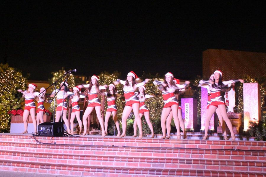 The Dance team performs during Christmas at the Corner. 
