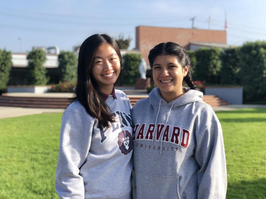 Seniors Angel Zhu and Miranda Vazques, both Homecoming princesses, will walk in the court ceremony this Friday alongside their mothers.