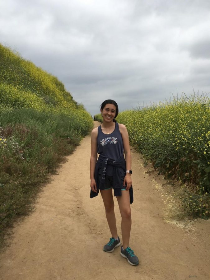 BREATH OF FRESH AIR: Junior Emma Zuniga hikes in Peter’s Canyon to keep herself from being stressed. “To keep my mental health good I exercise everyday and go on walks with my family at night,” Zuniga said. Hiking trails in California are starting to open up again, allowing for more opportunities to spend time outside.