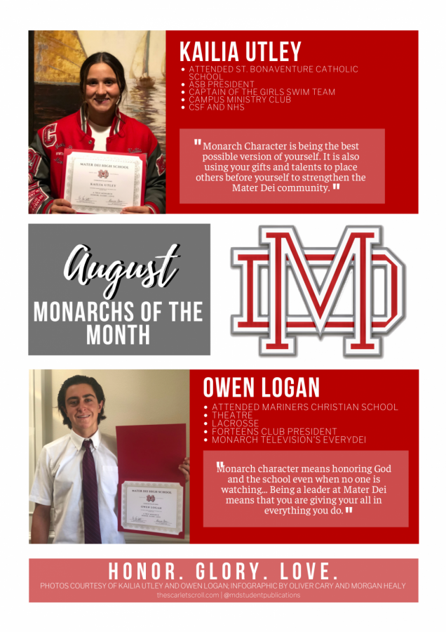 August 2020 Monarch of the Month: Kailia Utley and Owen Logan