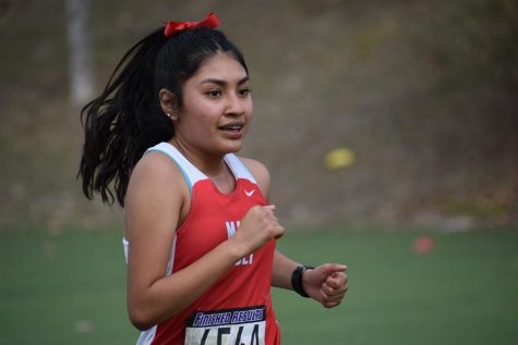 GOING, GOING, GONE
Junior runner Andrea Onofre runs in the first race of the Cross Country season. Onofre was more than happy to compete. “I got so excited and motivated. The fact that we were lucky enough to have a season made me feel extremely happy and grateful,” Onofre said. 