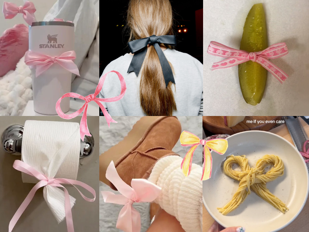 YEAR OF THE GIRL: Bows and ribbons have become an online sensation. Going beyond simple hairstyles, the popularity of bows have made their own impression within culture on Tiktok. Videos with the caption “Me if you even care” have spurred jokes and memes about bows and their feminine nature and “coquette” aesthetic. Along with bows, other stereotypically girl trends have come out of the last year and amassed millions of views.